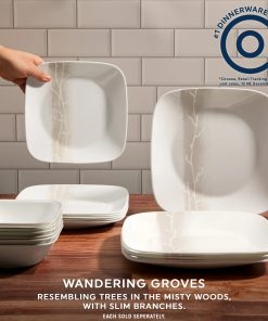 Alternative view of Corelle Modern Dinnerware Corelle? Square Wandering Grove 9 Salad Plate