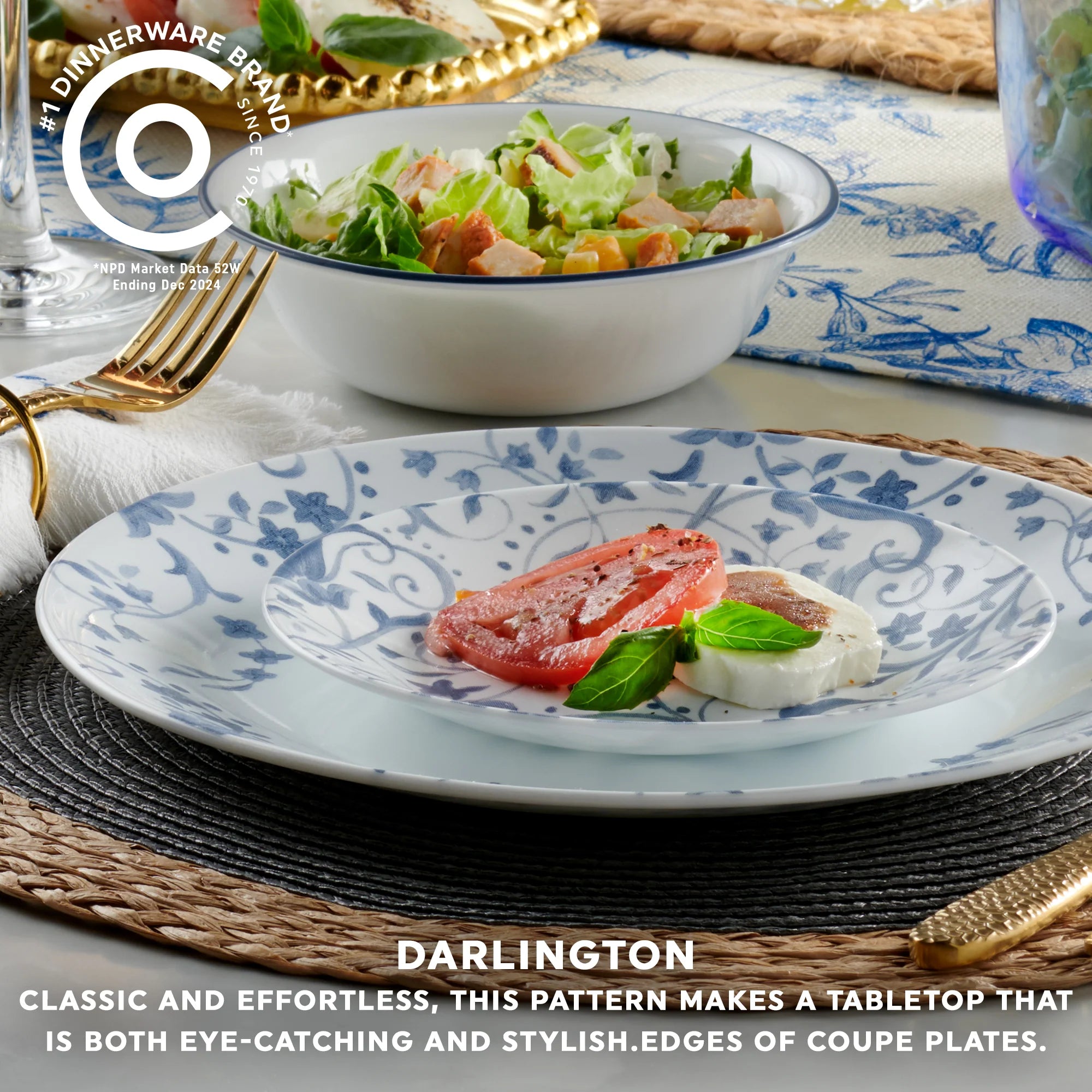 Corelle Modern Dinnerware Corelle? Darlington 12-piece Dinnerware Set, Service for 4 - Image 2