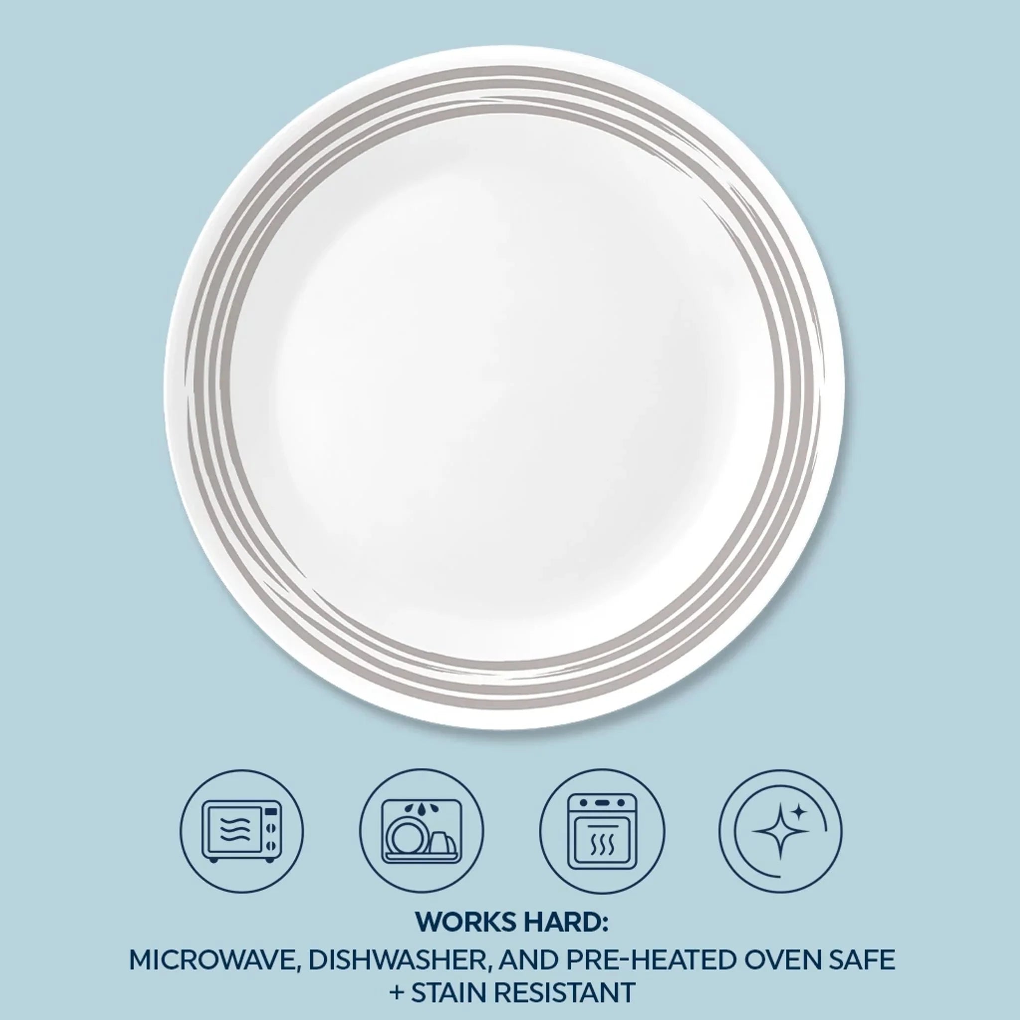 Corelle Modern Dinnerware Corelle? Brushed Silver 10.25 Dinner Plate - Image 5