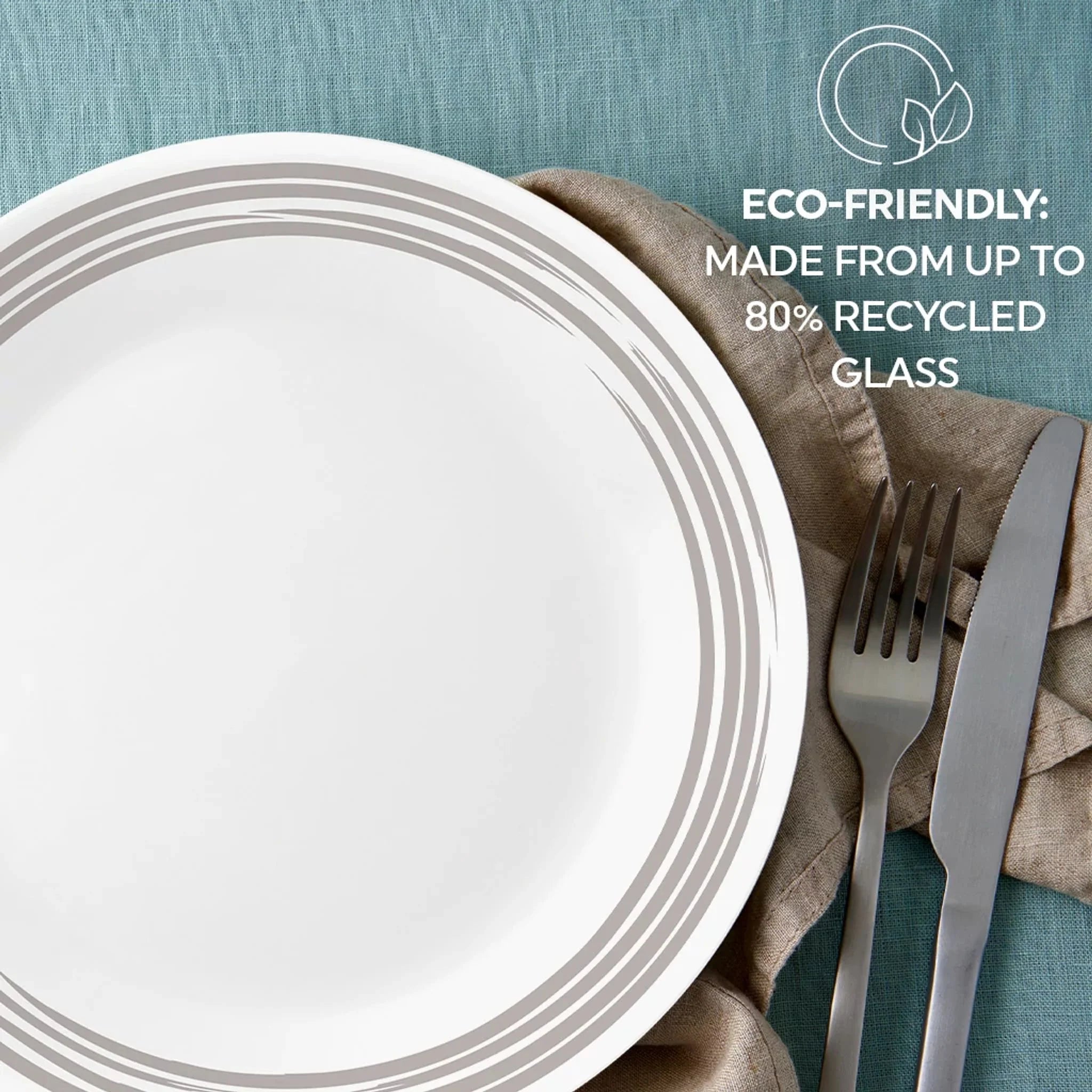 Corelle Modern Dinnerware Corelle? Brushed Silver 10.25 Dinner Plate - Image 4