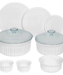 Corelle Modern Dinnerware CorningWare? French White? 10-piece Round Bakeware Set