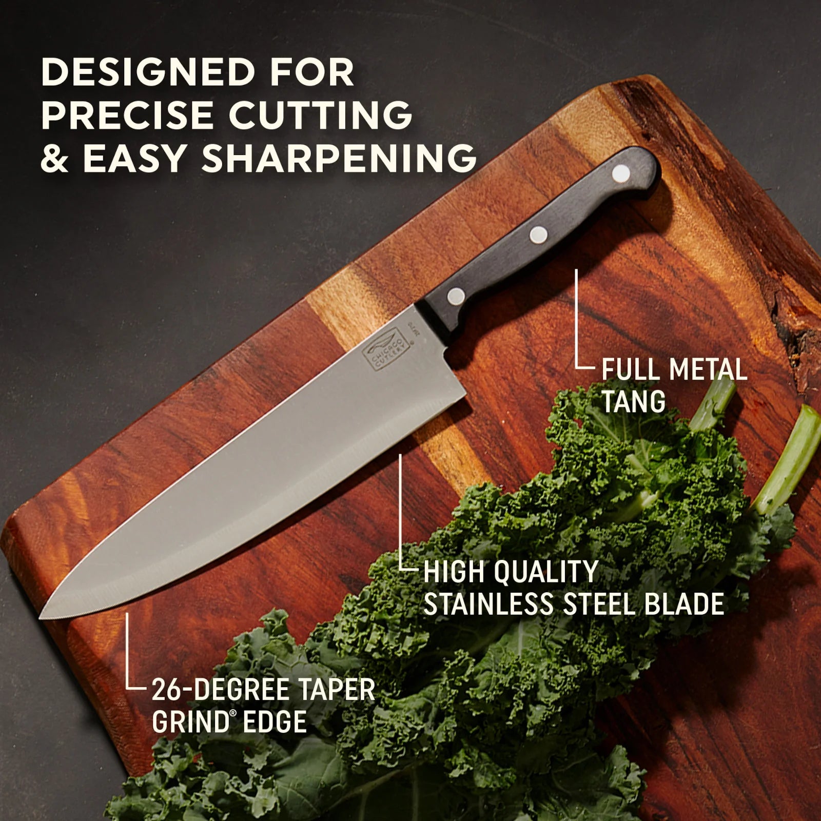 Corelle Modern Dinnerware Chicago Cutlery? Essentials? 8 Chef Knife - Image 2