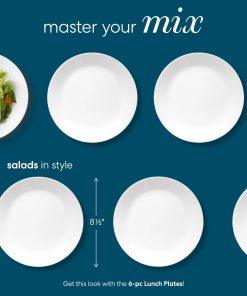 Alternative view of Corelle Modern Dinnerware Corelle? Winter Frost White 8.5 Salad Plates, 6-pack