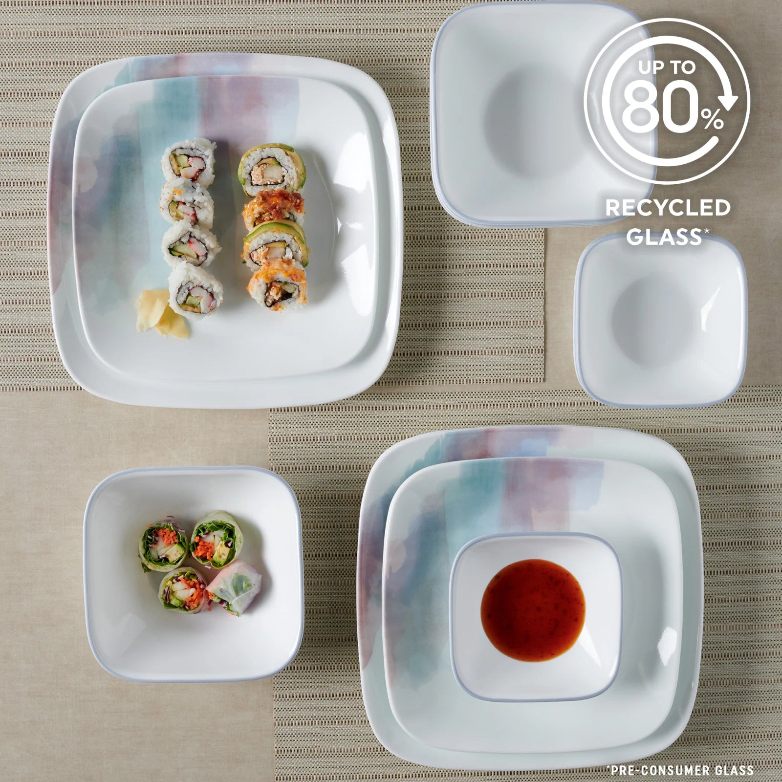 Corelle Modern Dinnerware Corelle? Aquarello 16-piece Dinnerware Set, Service for 4 - Image 6