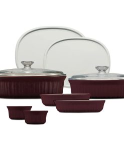 Corelle Modern Dinnerware CorningWare? French Colors 10-piece Bakeware Set, Cabernet