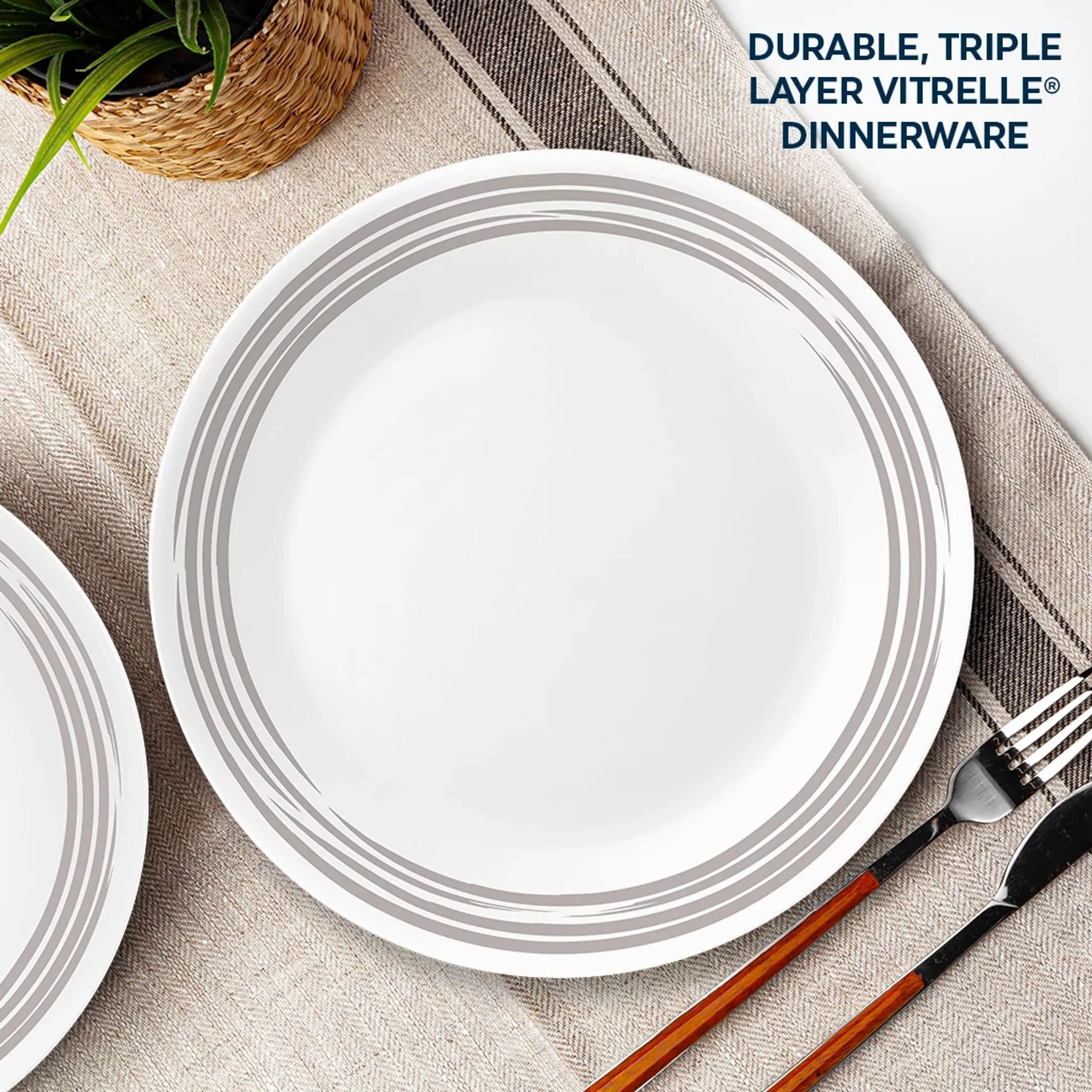 Corelle Modern Dinnerware Corelle? Brushed Silver 10.25 Dinner Plate - Image 3