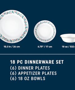 Alternative view of Corelle Modern Dinnerware Corelle? Winter Berries 18-pc Dinnerware Set, Service for 6