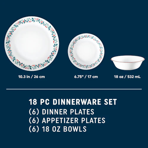 Corelle Modern Dinnerware Corelle? Winter Berries 18-pc Dinnerware Set, Service for 6 - Image 2