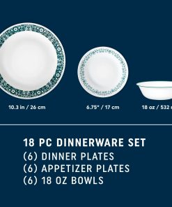 Alternative view of Corelle Modern Dinnerware Corelle? Penelope 18-piece Dinnerware Set, Service for 6