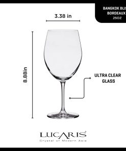 Alternative view of Corelle Modern Dinnerware Lucaris Bangkok Bliss Bordeaux Glasses (4-Pieces), 25-ounce, Dishwasher Safe, Lead-free Crystalline