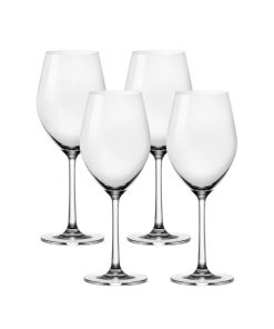 Corelle Modern Dinnerware Ocean Glass Sondria White Wine Glasses (4-pieces), 14-ounce, Dishwasher Safe