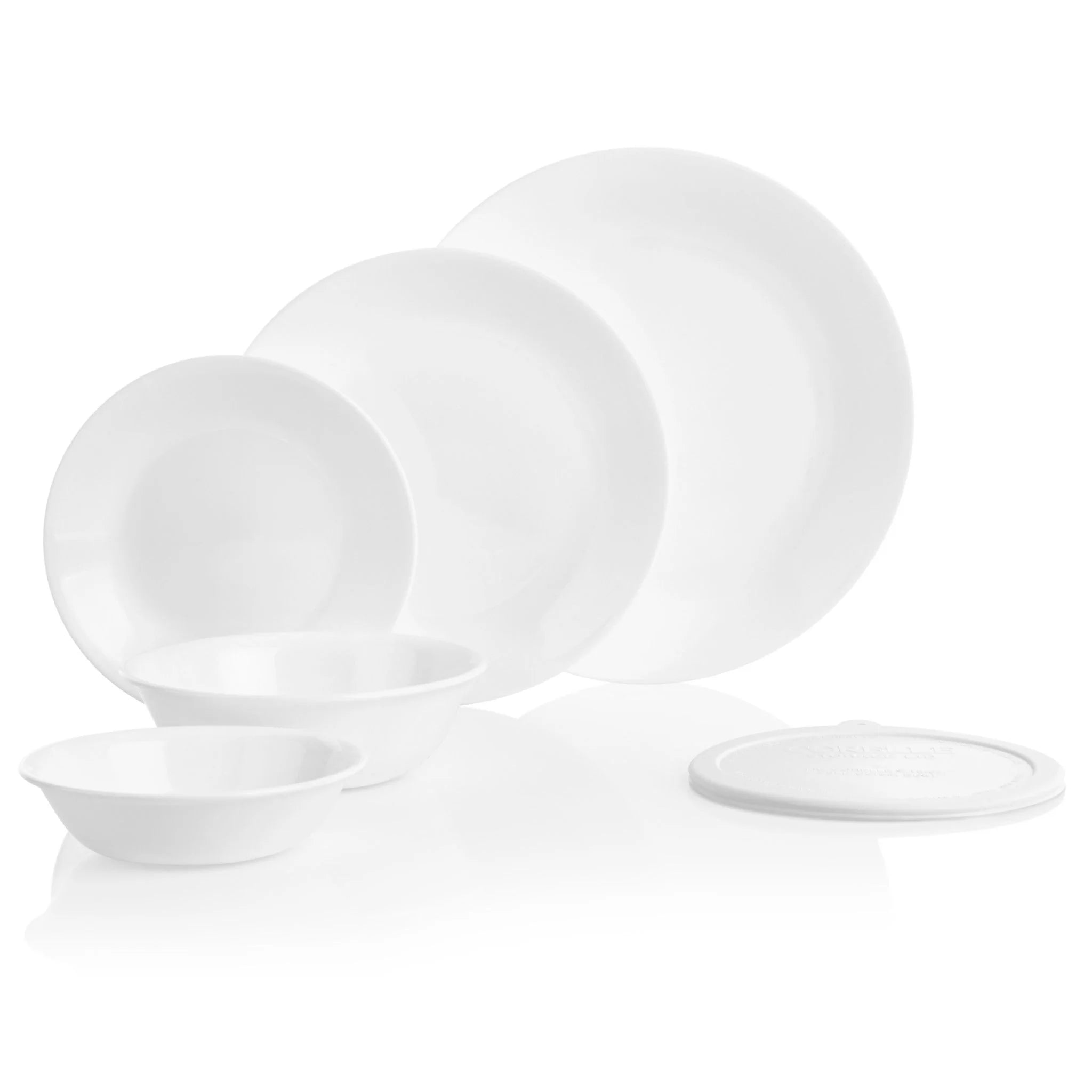 Corelle Modern Dinnerware Corelle? Winter Frost White 66-piece Dinnerware Set, Service for 12 - Image 2