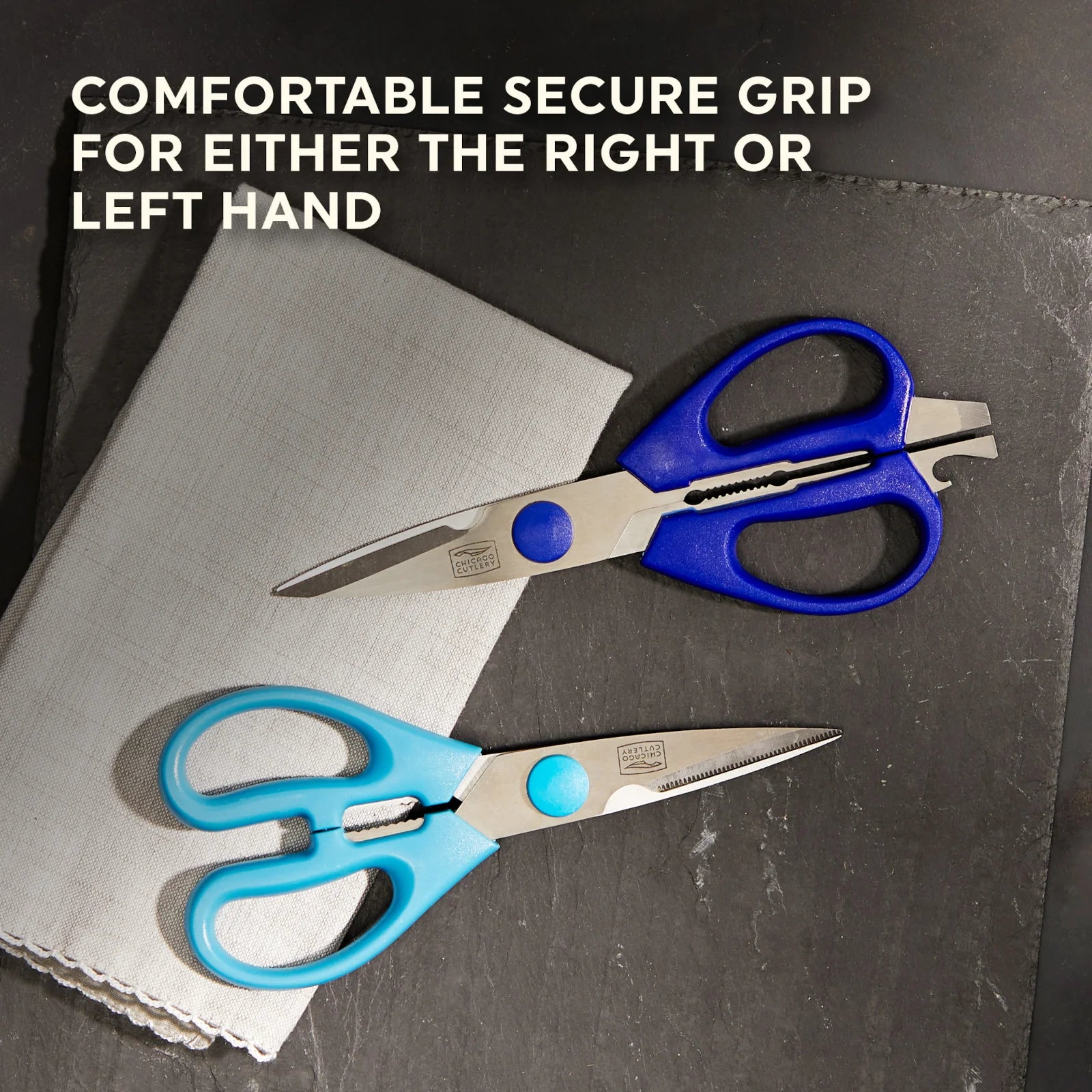 Corelle Modern Dinnerware Chicago Cutlery 2-piece Kitchen Shears in Blueberry and Blue Frost - Image 3