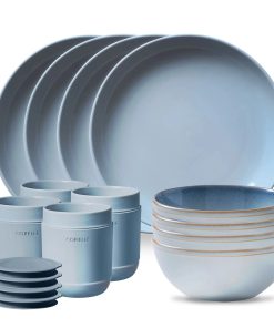 Corelle Modern Dinnerware Corelle? Stoneware 16-piece Dinnerware Set, Service for 4, Nordic Blue