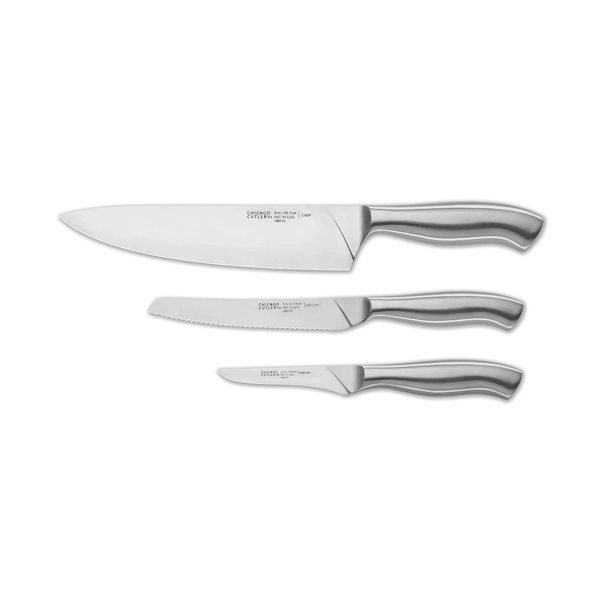 Corelle Modern Dinnerware Chicago Cutlery? Insignia Steel? 3-piece Knife Set