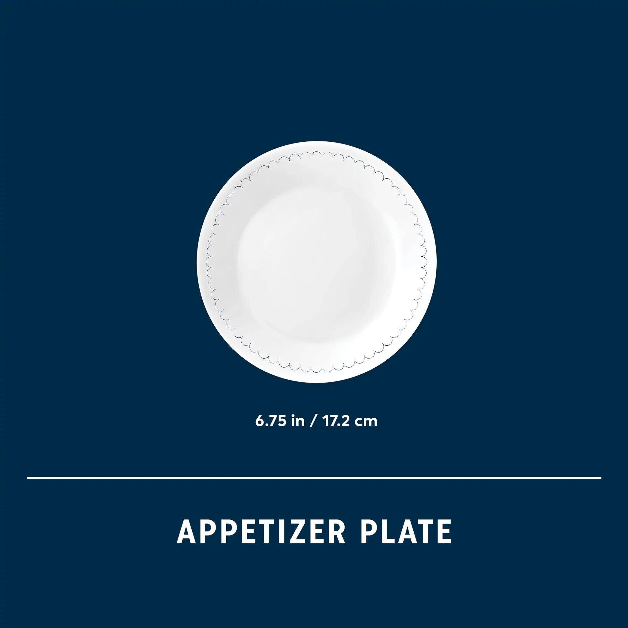 Corelle Modern Dinnerware Corelle? Caspian Lace 6.75 Appetizer Plate, 6-pack - Image 2