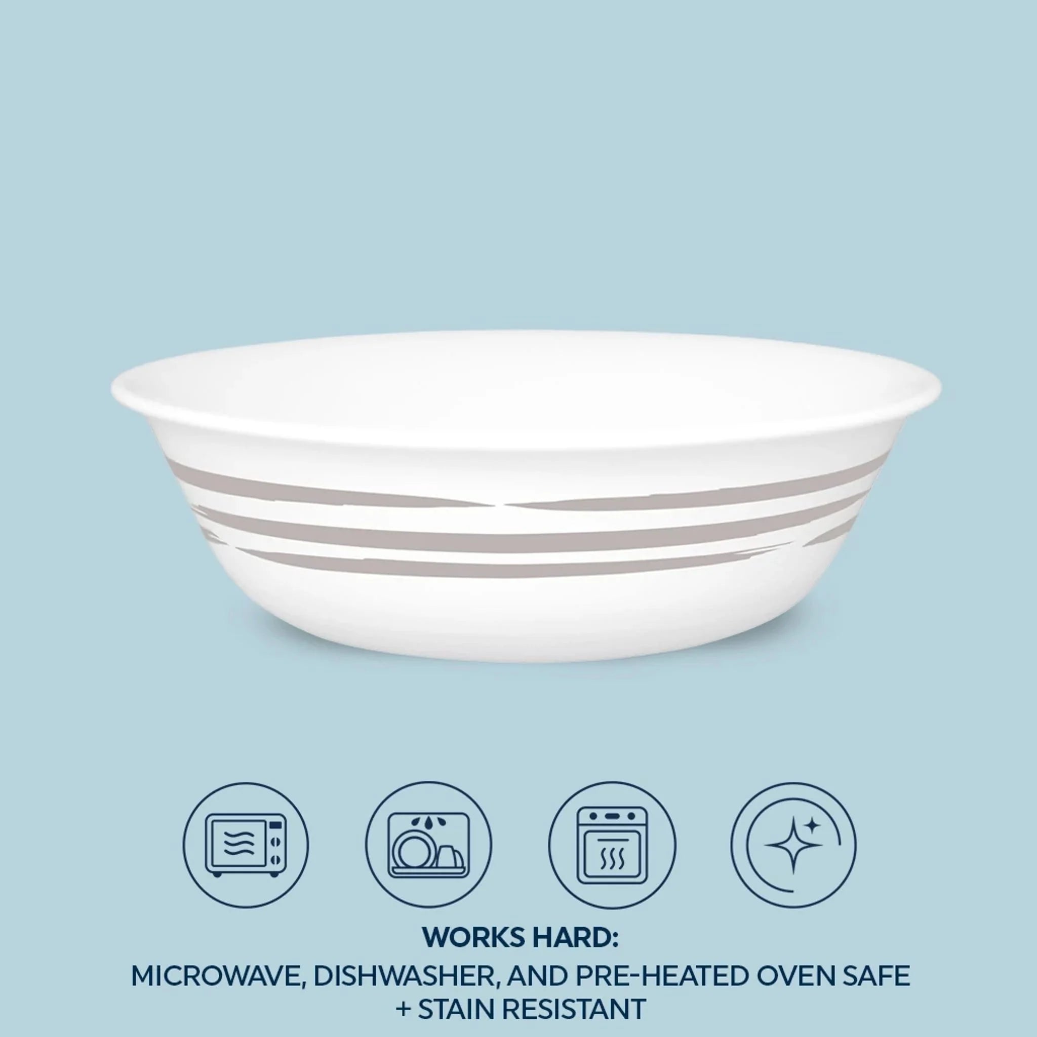 Corelle Modern Dinnerware Corelle? Brushed Silver 18-ounce Cereal Bowl - Image 3
