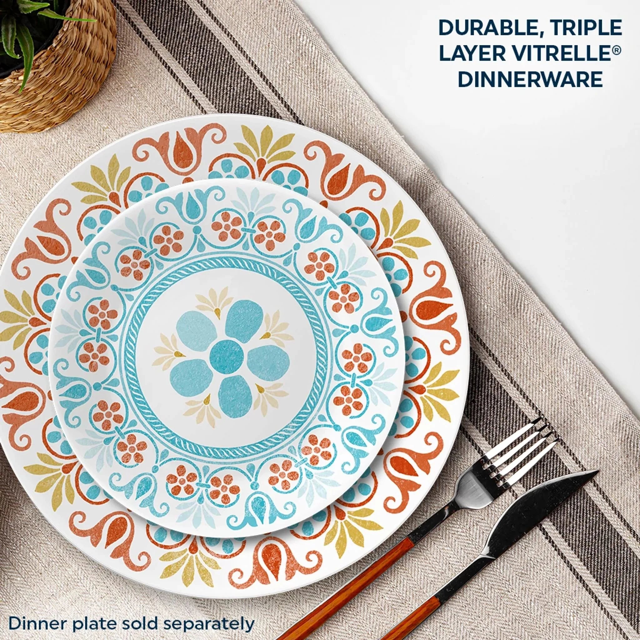Corelle Modern Dinnerware Corelle? Global Collection Terracotta Dreams 6.75?? Appetizer Plates, 6-pack - Image 6