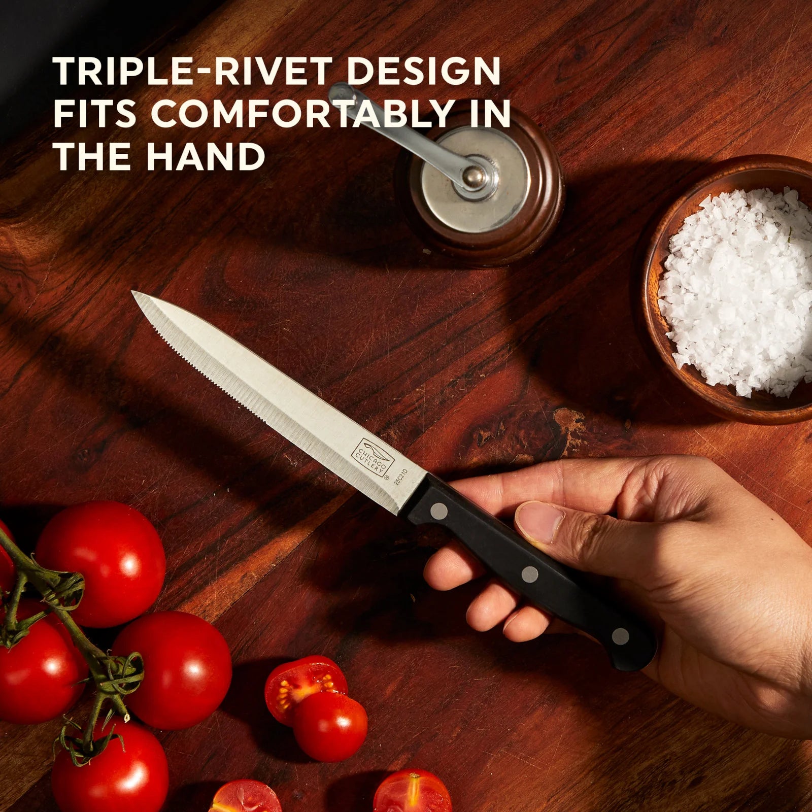Corelle Modern Dinnerware Chicago Cutlery? Essentials? 3-piece Knife Set - Image 3