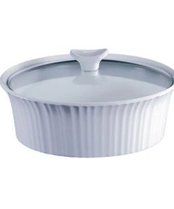 Corelle Modern Dinnerware CorningWare? French White? 2.5-quart Round Baking Dish with Lid