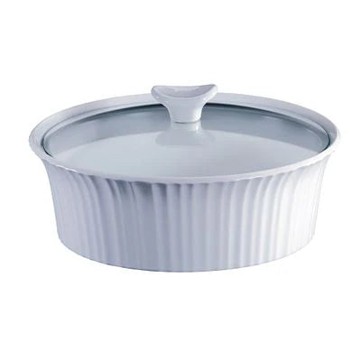 Corelle Modern Dinnerware CorningWare? French White? 2.5-quart Round Baking Dish with Lid