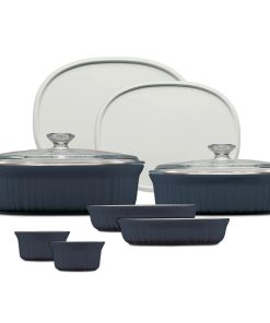 Corelle Modern Dinnerware CorningWare? French Colors 10-piece Oval Bakeware Set, Navy