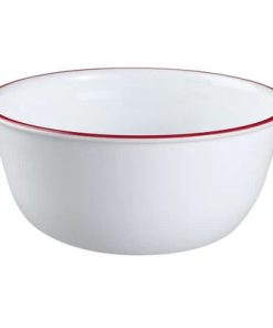 Corelle Modern Dinnerware Corelle? Red Banded 28-ounce Large Soup Bowl