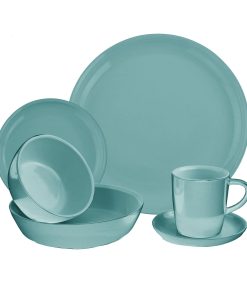 Corelle Modern Dinnerware CorningWare? 6-piece Pool Blue Dinnerware Set , Service for 1