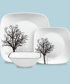 Corelle Modern Dinnerware Corelle? Timber Shadows 12-piece Dinnerware Set, Service for 4