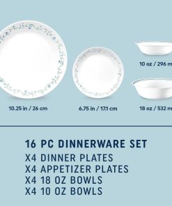Alternative view of Corelle Modern Dinnerware Corelle? Country Cottage 16-piece Mugless Dinnerware Set, Service for 4
