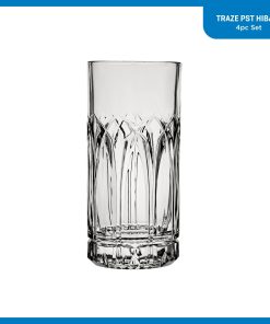 Alternative view of Corelle Modern Dinnerware Ocean Glassware Traze PST Highball Glasses (4-Pieces), 12-ounce, Dishwasher Safe