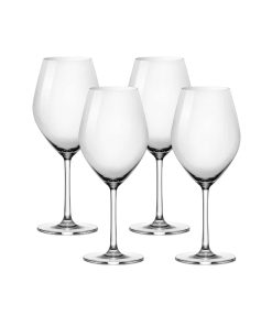 Corelle Modern Dinnerware Ocean Glass Sondria Red Wine Glasses (4-pieces), 20-ounce, Dishwasher Safe
