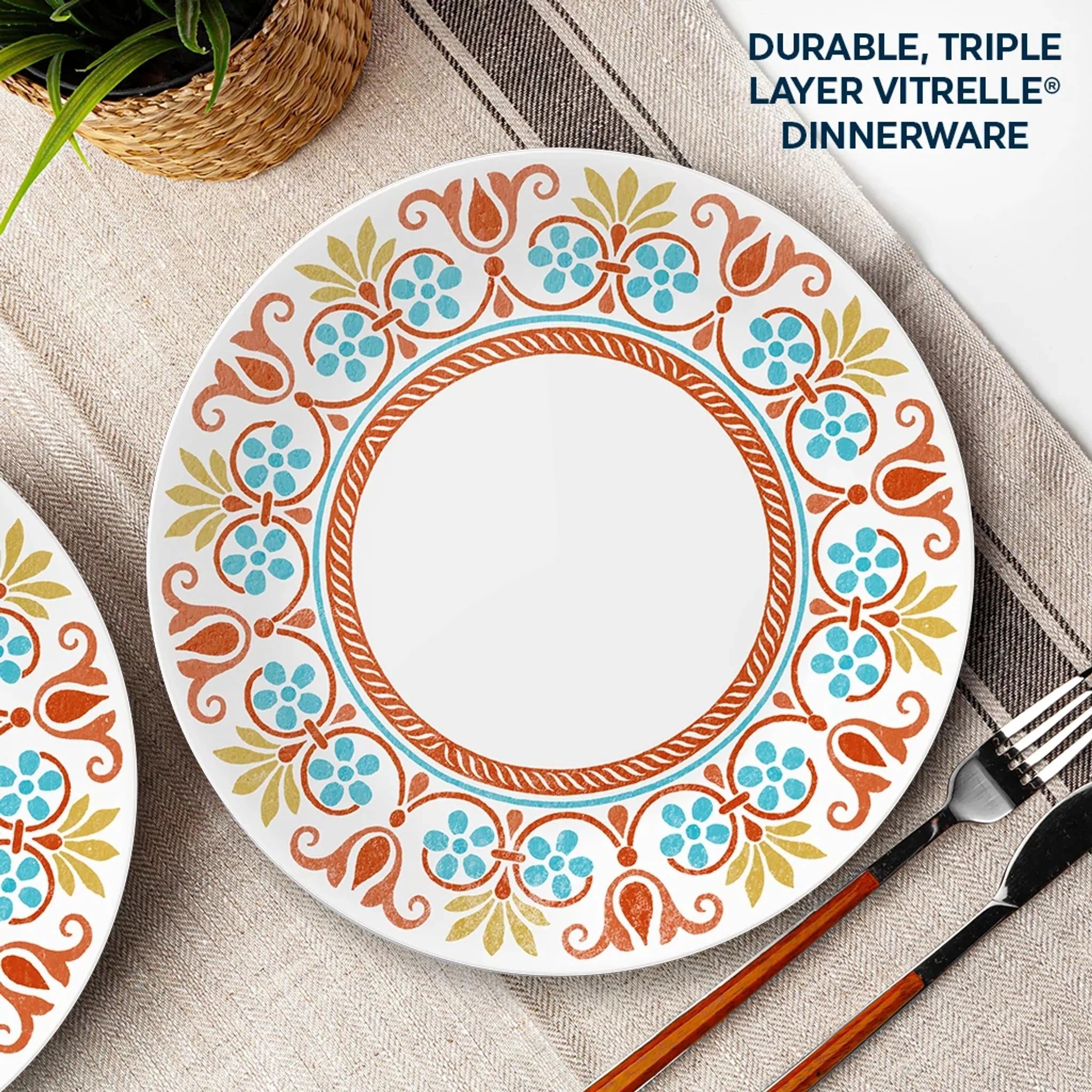 Corelle Modern Dinnerware Corelle? Global Collection Terracotta Dreams 10.25?? Dinner Plates, 6-pack - Image 3