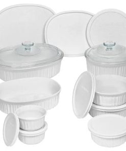 Corelle Modern Dinnerware CorningWare? French White? 18-piece Round & Oval Set