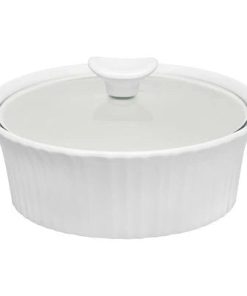 Corelle Modern Dinnerware CorningWare? French White? 1.5-quart Round Casserole Dish with Lid