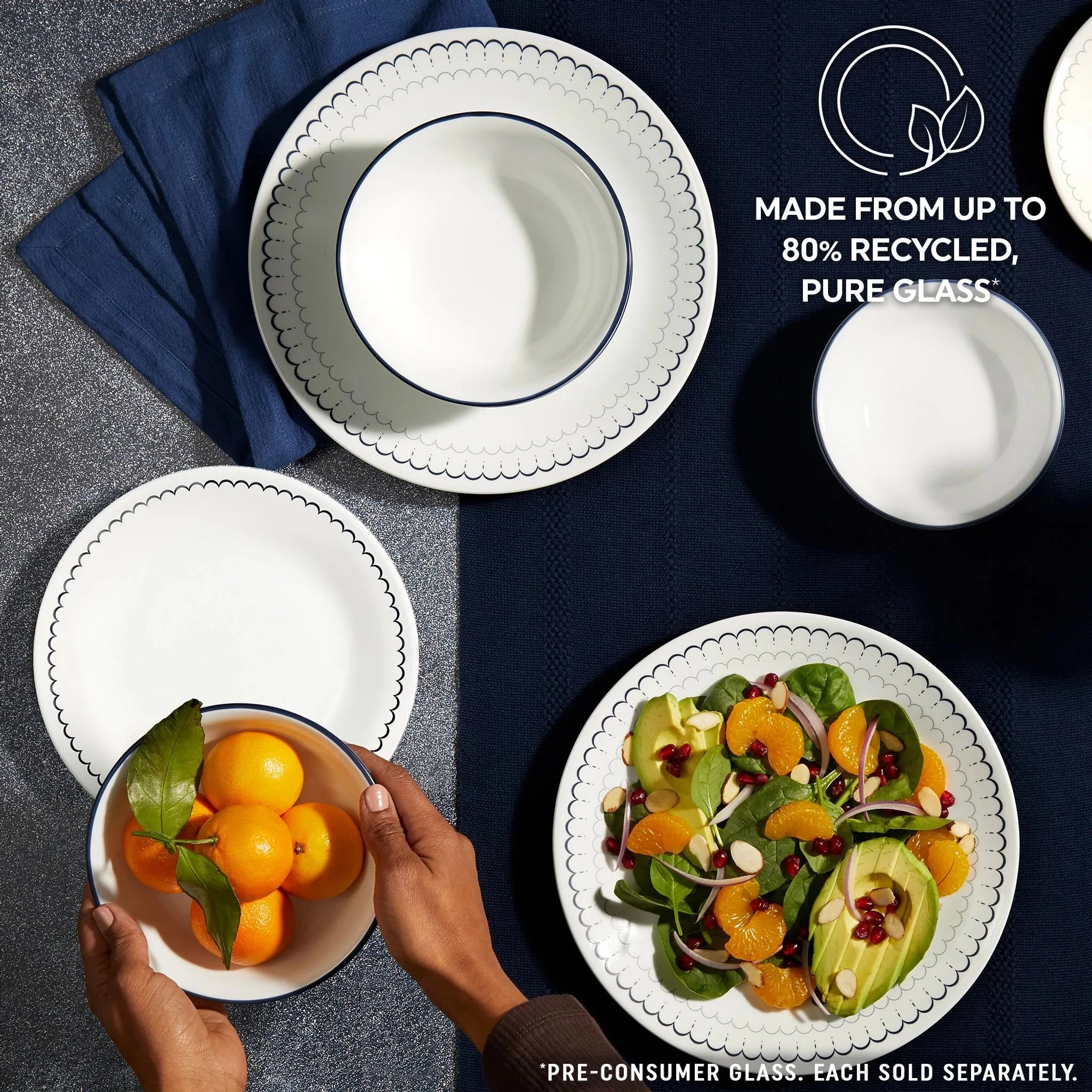 Corelle Modern Dinnerware Corelle? Caspian Lace 8.5 Salad Plate - Image 6