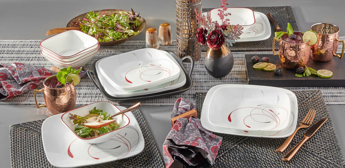 Corelle Modern Dinnerware Corelle? Square Splendor 12-piece Dinnerware Set, Service for 4 - Image 4