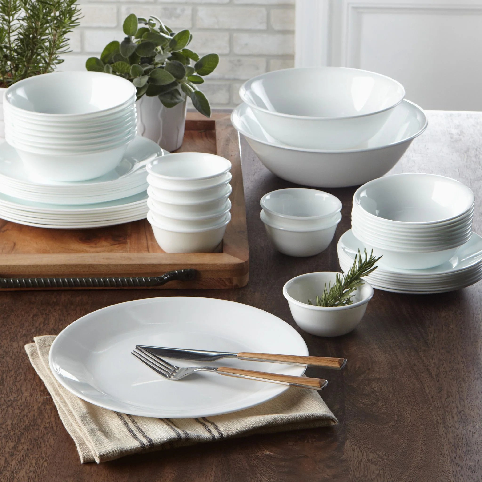 Corelle Modern Dinnerware Corelle? Winter Frost White 50-piece Dinnerware Set, Service for 8, EXCLUSIVE - Image 12