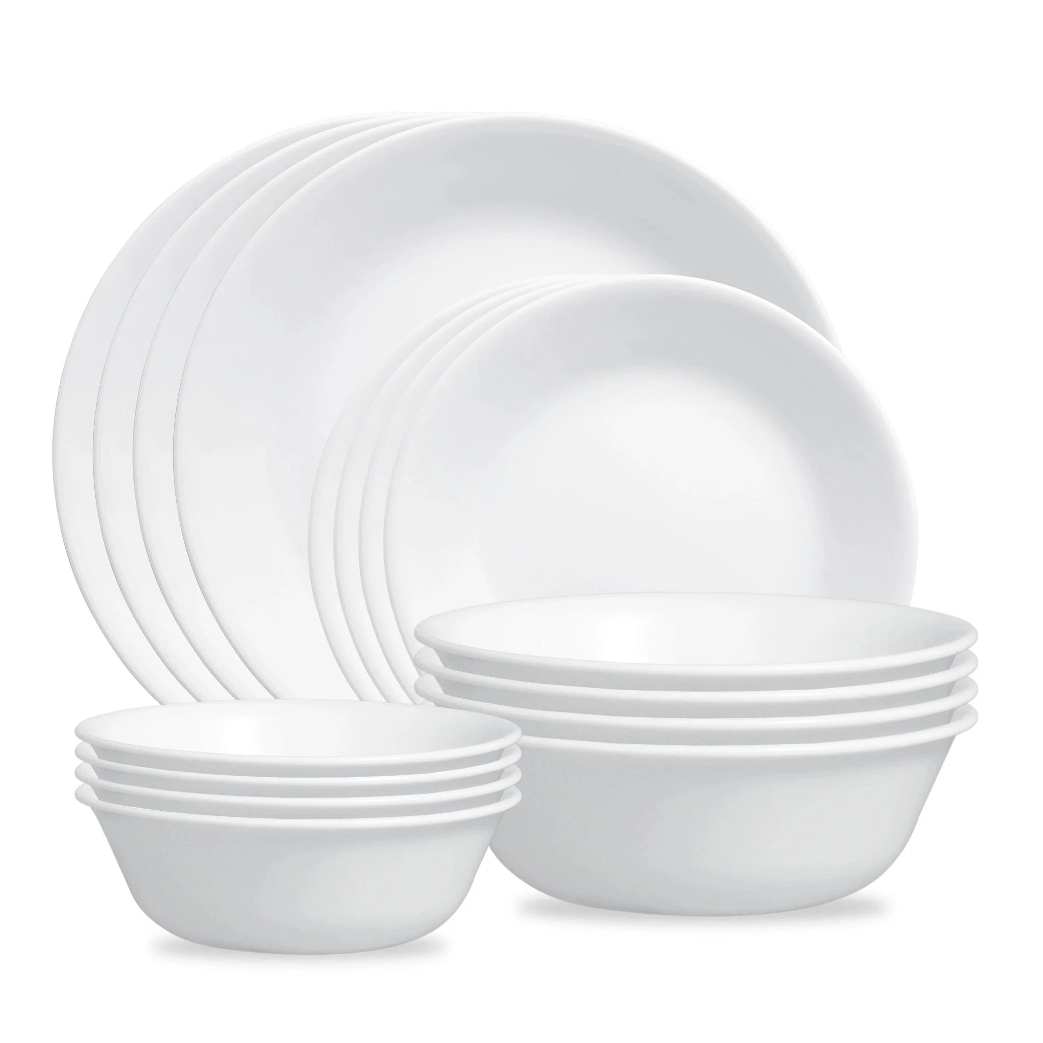 Corelle Modern Dinnerware Corelle? Winter Frost White 16-piece Mugless Dinnerware Set, Service for 4