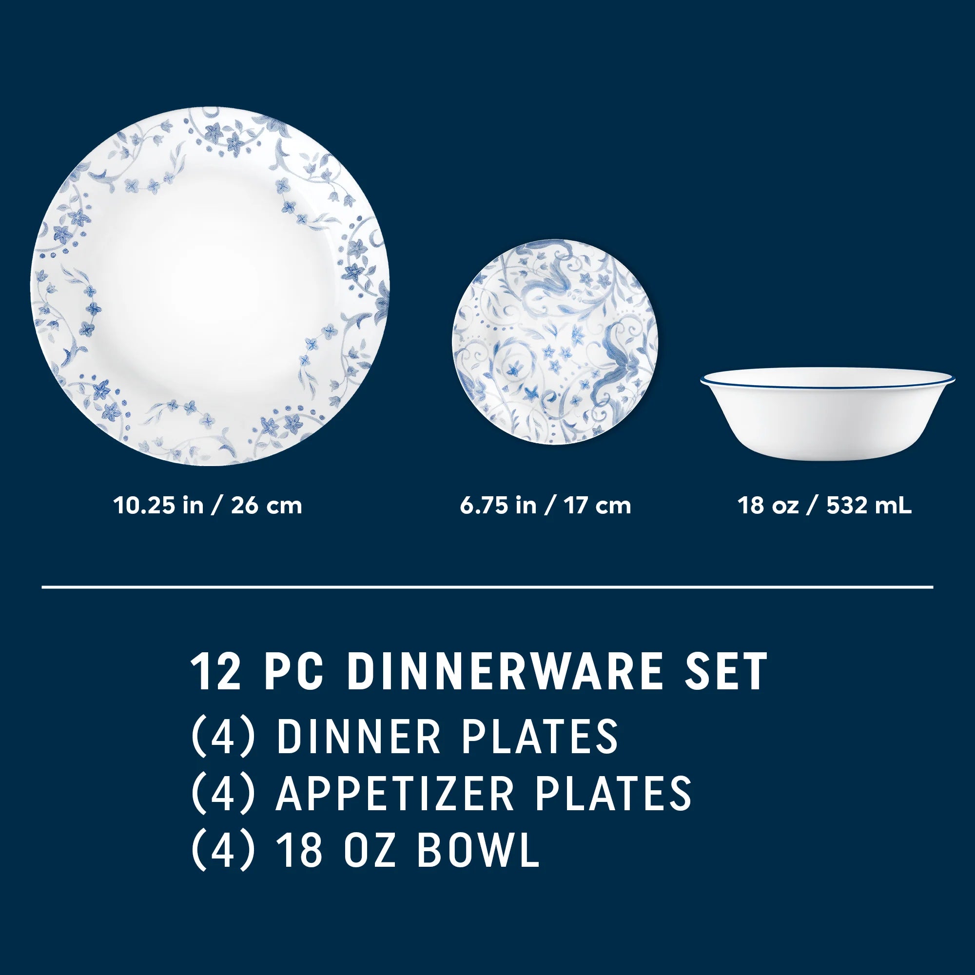 Corelle Modern Dinnerware Corelle? Darlington 12-piece Dinnerware Set, Service for 4 - Image 5