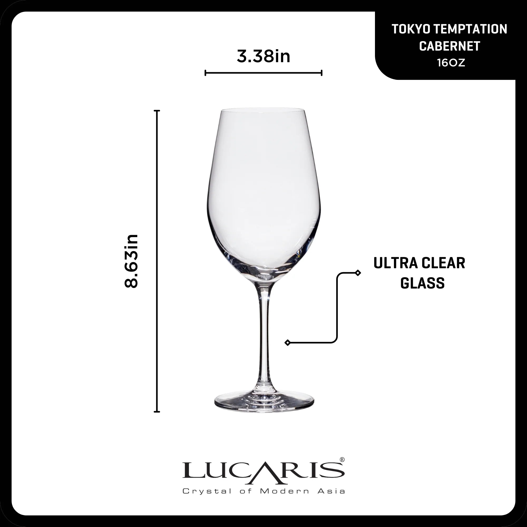 Corelle Modern Dinnerware Lucaris Tokyo Temptation Cabernet Glasses (4-Pieces), 16-ounce, Dishwasher Safe, Lead-free Crystalline - Image 5