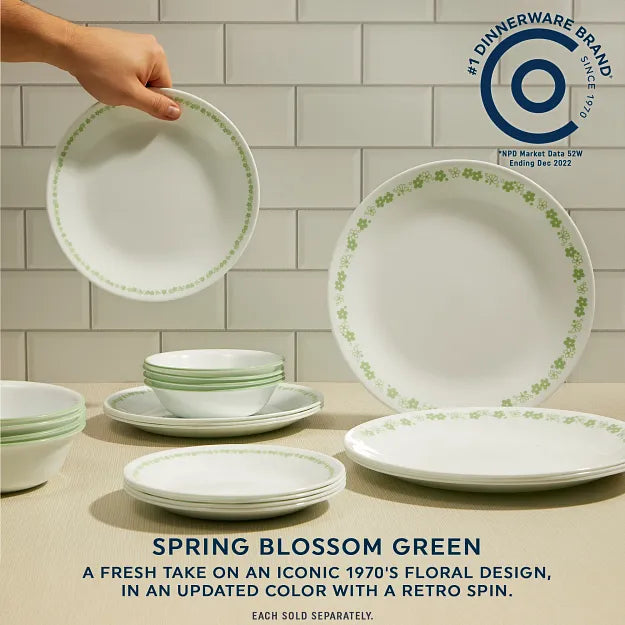 Corelle Modern Dinnerware Corelle? Spring Blossom Green 10.25 Dinner Plate - Image 2