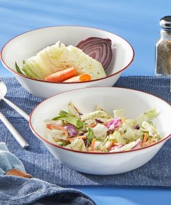 Alternative view of Corelle Modern Dinnerware Corelle? Radiant Red Banded 1-quart Serving Bowls, 2-pack