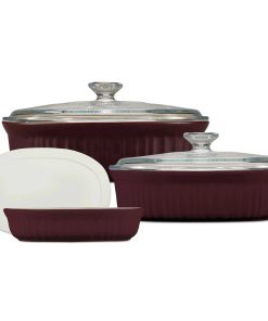 Corelle Modern Dinnerware CorningWare? French Colors 6-piece Bakeware Set, Cabernet