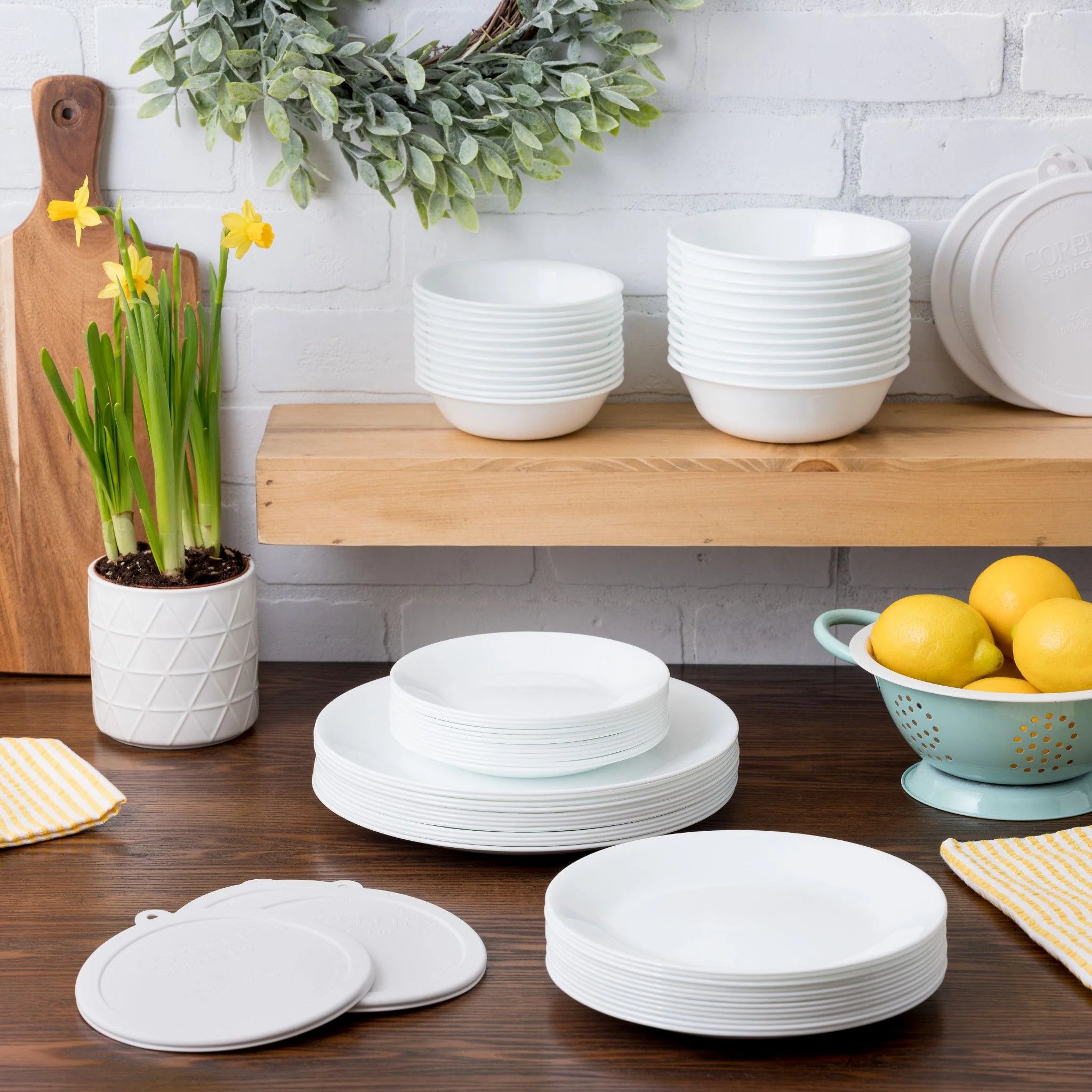 Corelle Modern Dinnerware Corelle? Winter Frost White 66-piece Dinnerware Set, Service for 12 - Image 3