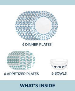 Alternative view of Corelle Modern Dinnerware Corelle? Global Collection Northern Pines 18-piece Dinnerware Set, Service for 6