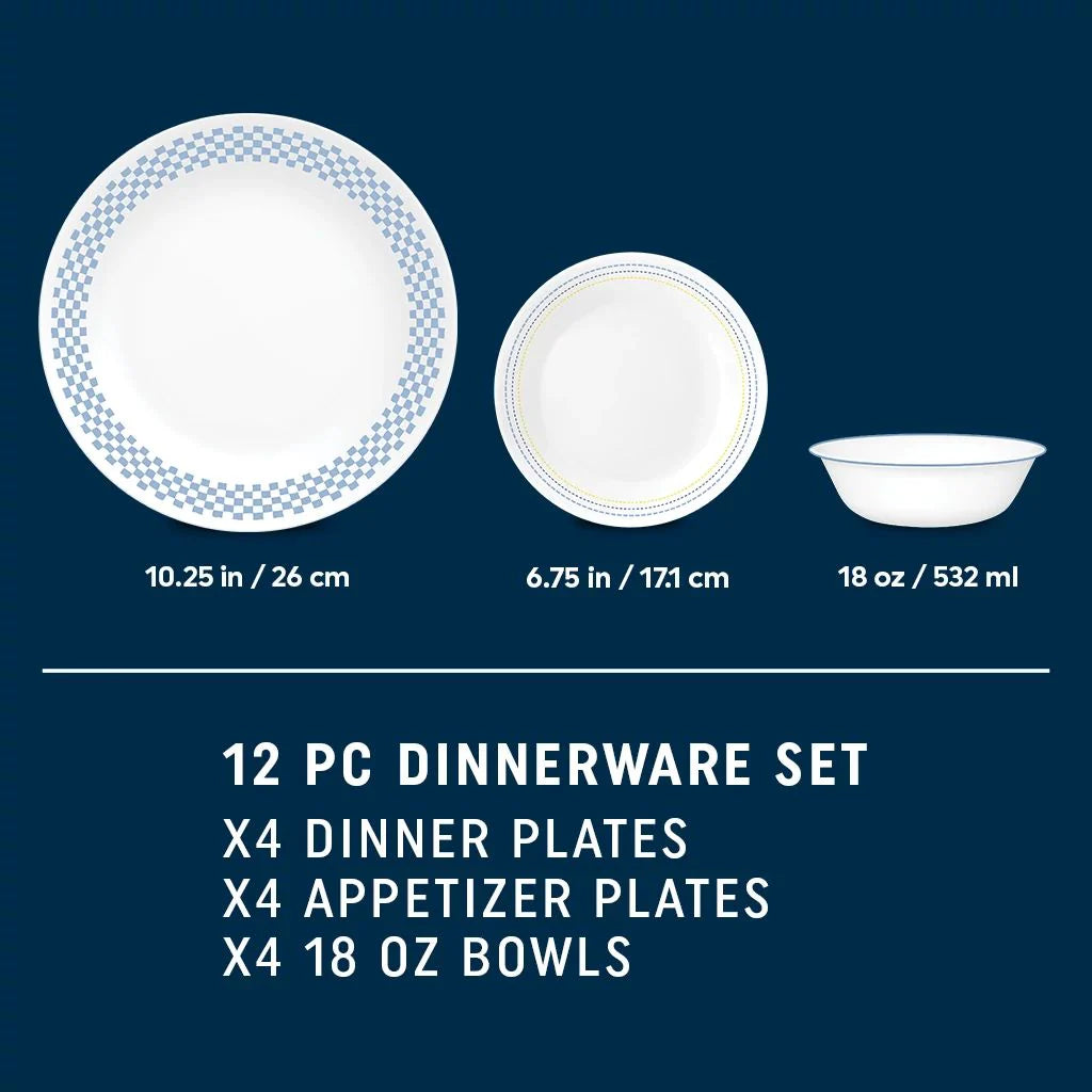 Corelle Modern Dinnerware Corelle? Amelia 12-piece Dinnerware Set, Service for 4 - Image 2
