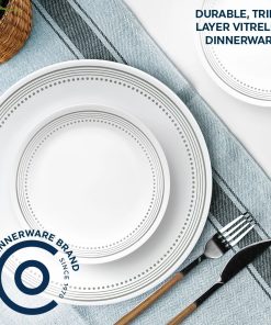 Alternative view of Corelle Modern Dinnerware Corelle? Mystic Gray 18-piece Mugless Dinnerware Set, Service for 6
