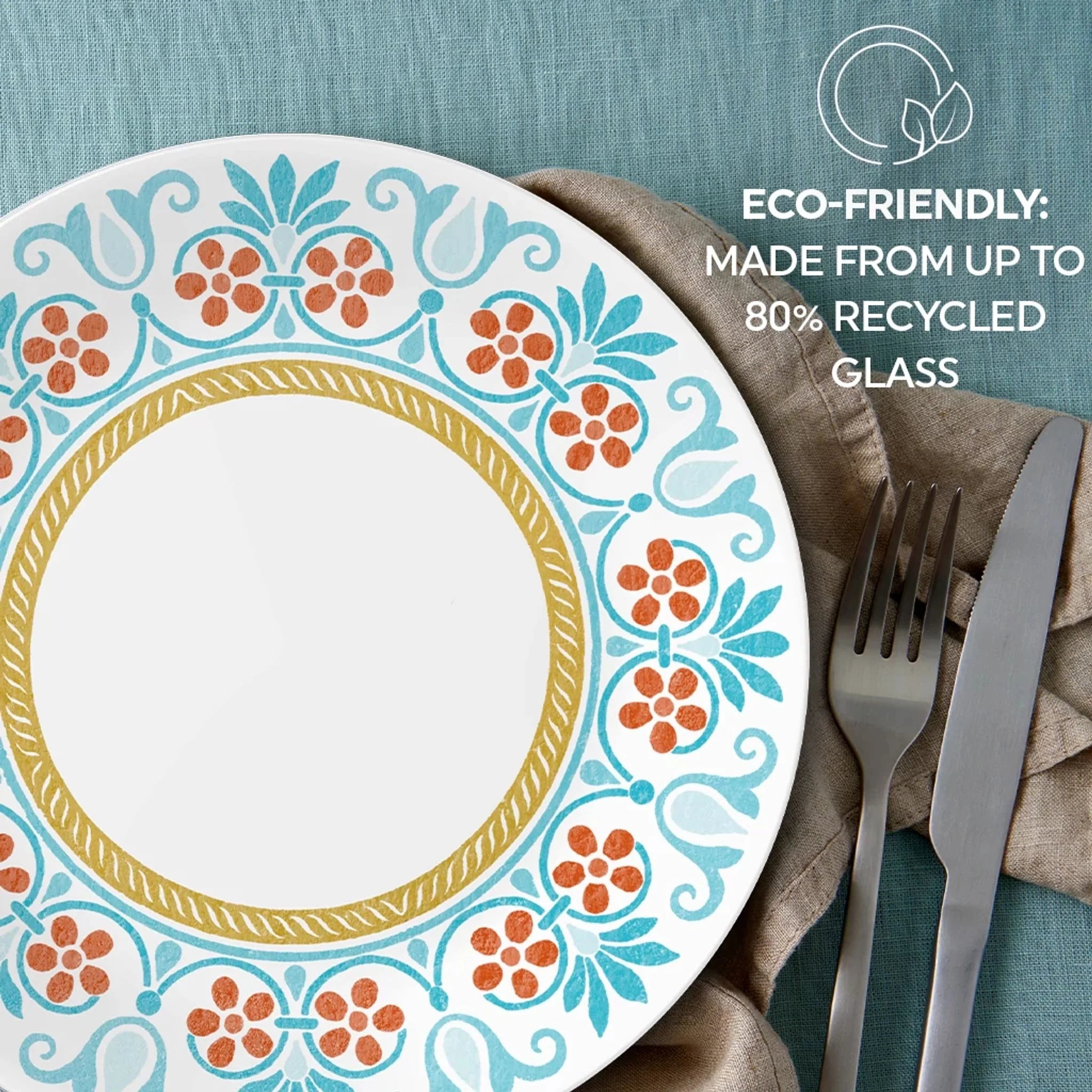 Corelle Modern Dinnerware Corelle? Global Collection Terracotta Dreams 8.5 Salad Plate - Image 6