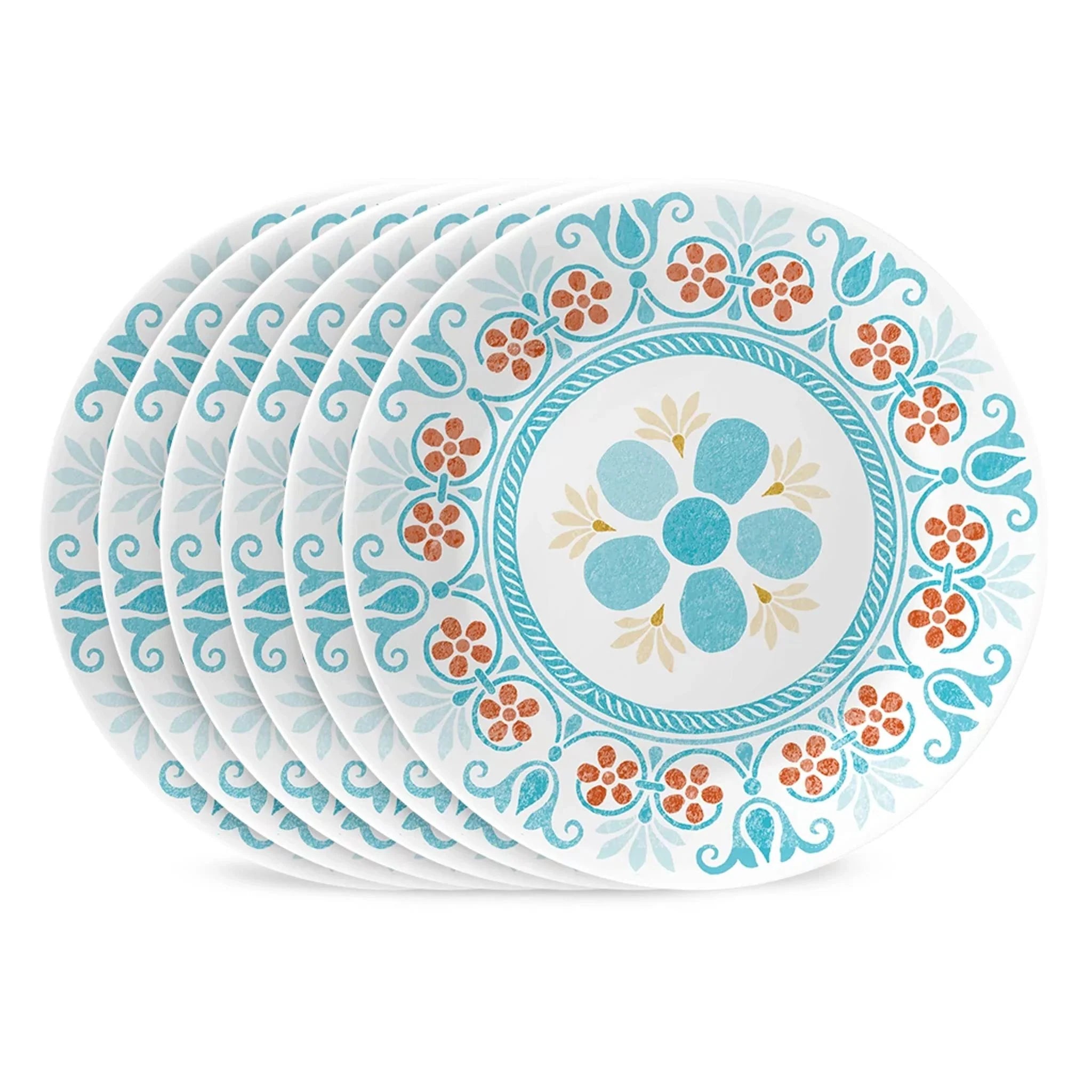 Corelle Modern Dinnerware Corelle? Global Collection Terracotta Dreams 6.75?? Appetizer Plates, 6-pack